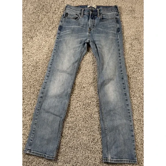 Abercrombie Kids Straight Jeans Medium Wash Casual Denim Girls 13 / 14 - Picture 2 of 9
